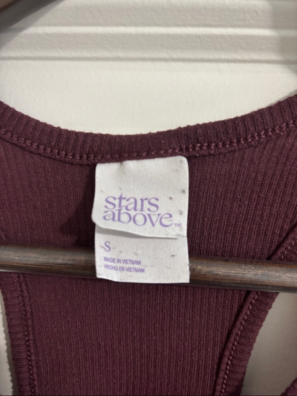 stars above Plum Ribbed Racerback Tank - Picture 2 of 4